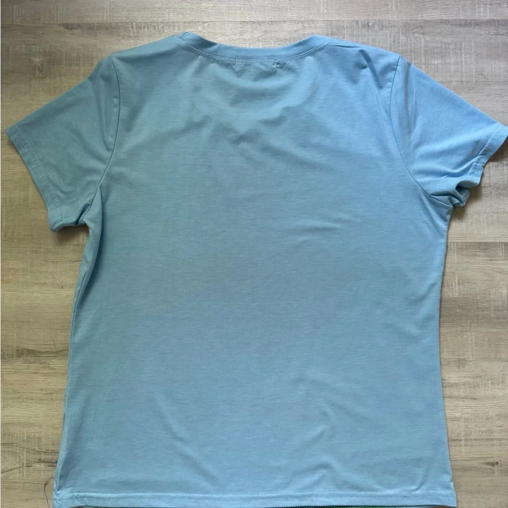 Blue Graphic Women's Top - Picture 4 of 4